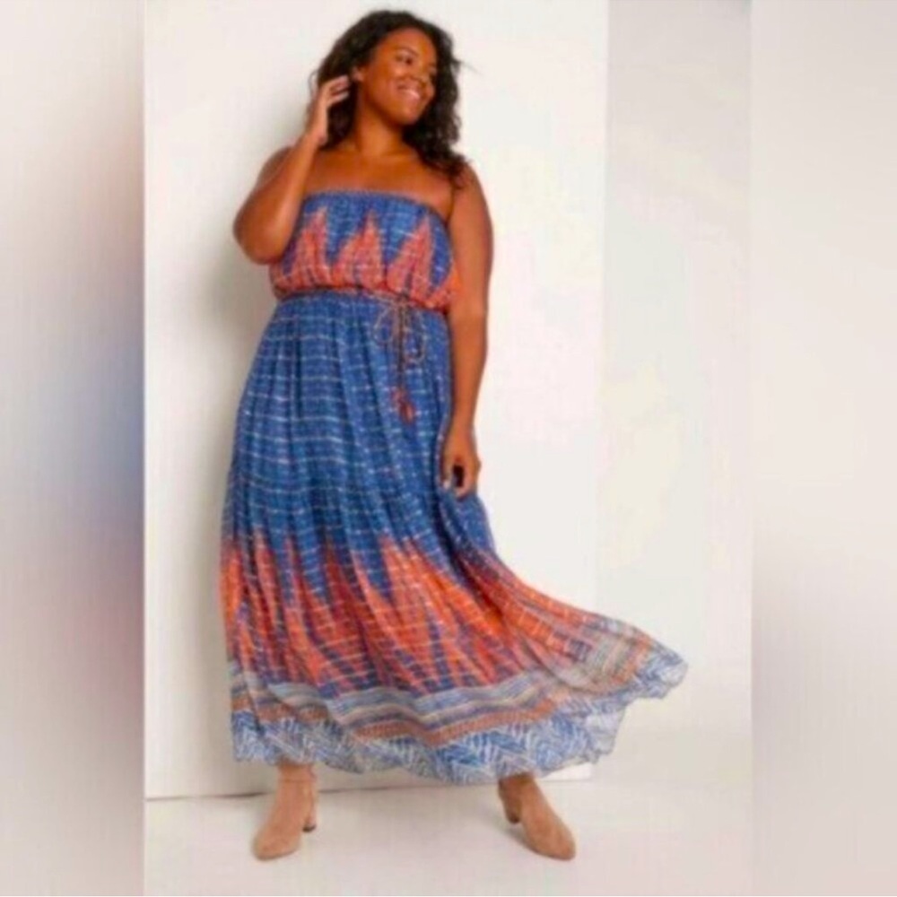 Anthropologie -VERB BY PALLAVI SINGHEEV - Blue Bandhani Printed Dress